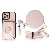 İPhone 13 Pro Uyumlu 3 Parça Çanta Cüzdan Askılık Set Kılıf - 7