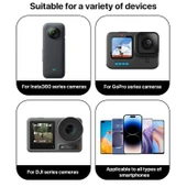 Aluminyum Uzatma Kol Tutacağı Siyah GoPro Insta360 DJI Aksiyon Kameraları İçin - 8