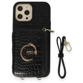 İPhone 13 Pro Max Uyumlu 3 Parça Çanta Cüzdan Askılık Set Kılıf - 7