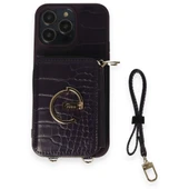 İPhone 14 Pro Uyumlu 3 Parça Çanta Cüzdan Askılık Set Kılıf - 7