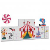 Sirk Temalı Çocuk odası Anaokulu Kreş Dolap Seti - 1