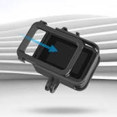 RUIGPRO GoPro HERO8 Black Standart Sınır PC ABS Çerçeve Koruyucu Kılıf Siyah - 3