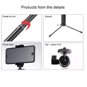 30-93cm Uzunluk Ayarlı Katlanabilir Tripod Tutucu Çok Fonksiyonlu Selfie Çubuğu Monopod GoPro Insta360 DJI ve Diğer Aksiyon Kameraları için - 9