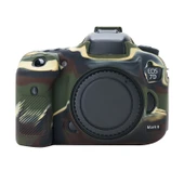 Canon EOS 7D Mark II İçin Kamuflaj Yumuşak Silikon Koruyucu Kılıf - 1