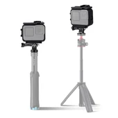GoPro HERO9 ve HERO10 Siyah Plastik Çerçeve Koruyucu Kılıf Taban Tokası ve Uzun Vida ile - 5