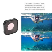 GoPro HERO Serisi 3'ü 1 Arada Renkli Dalış Lens Filtresi Kırmızı Magenta Pembe - 6