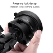 Üçgen Vakumlu Kamera Tutucu Tripod Adaptörlü Siyah - 4