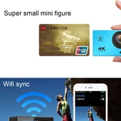 F60 2.0 inç Ekran 170 Derece Geniş Açı WiFi Spor Aksiyon Kamerası Su Geçirmez Kılıf Altın - 5