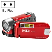 16X Dijital Zoomlu HD 16 Megapiksel Ev ve Seyahat DV Kamera Kırmızı EU Fiş - 1