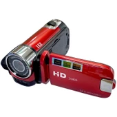 16X Dijital Zoomlu HD 16 Megapiksel Ev ve Seyahat DV Kamera Kırmızı EU Fiş - 2