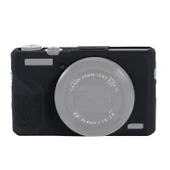 Canon PowerShot G7 X Mark III Yumuşak Silikon Koruyucu Kılıf Siyah - 1