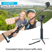 Katlanabilir Taşınabilir Tripod Selfie Monopod Çubuğu RUIGPRO Modeli 23.5-81 cm - 10