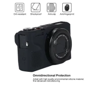 Canon PowerShot G7 X Mark III Yumuşak Silikon Koruyucu Kılıf Siyah - 4