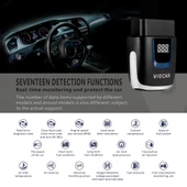 Viecar VP003 Mini OBD Arıza Tespit Cihazı USB ve Type-C Arayüz Bluetooth V2.2 - 4