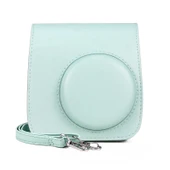 Fujifilm Instax Mini 7 Plus Retro Tam Vücut PU Deri Kamera Çantası Bebek Mavisi - 2