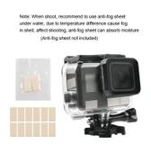 GoPro Yeni HERO HERO6 HERO5 Uyumlu 45m Su Geçirmez Koruyucu Kılıf Şeffaf Dokunmatik Ekran Arka Kapaklı - 9
