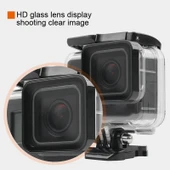 GoPro Yeni HERO HERO6 HERO5 Uyumlu 45m Su Geçirmez Koruyucu Kılıf Şeffaf Dokunmatik Ekran Arka Kapaklı - 6