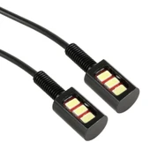 Araç ve Motosiklet Plaka Lambası 1 Çift DC12V 0.4W 3 LED SMD-5630 Beyaz Işık 27cm Kablo - 3