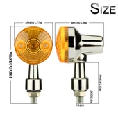 2 Adet PE-ZS101 Motosiklet Sinyal Lambası Gri - 3