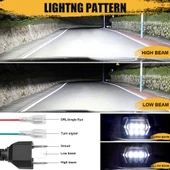 Jeep Wrangler 7 Inç Kare LED Far Modifikasyon Aksesuarı DC9-30V - 7