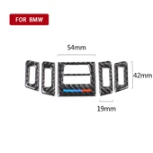 BMW E90 E92 E93 2005 2012 Uyumlu 3 Renkli Karbon Fiber Düşük Model Araç Hava Çıkışı Dekoratif Sticker 5'li Set - 4