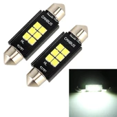 2 Adet 41mm DC12V 2.5W 6000K 170LM 6 LED SMD-3030 Araba Okuma Lambası Kubbe Işığı - 1