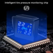 Evrensel Motosiklet Kablosuz Yüksek Hassasiyetli Güneş Enerjili TPMS Lastik Basınç Alarm Sistemi Dış Lastik Monitörü - 8