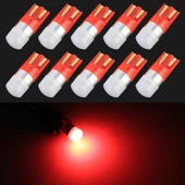 10lu T10 W5W 168 194 DC12V 0.6W 1LED SMD-3030 Kırmızı Araç Plaka Lambası - 1