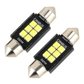 2 Adet 36mm DC12V 2.5W 6000K 170LM 6 LED SMD-3030 Araba Okuma Lambası Kubbe Işığı - 2