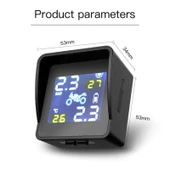 Evrensel Motosiklet Kablosuz Yüksek Hassasiyetli Güneş Enerjili TPMS Lastik Basınç Alarm Sistemi Dış Lastik Monitörü - 4