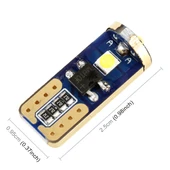 Araç Plaka Lambası 2 Adet T10 W5W 168 194 DC12V 1.2W 6000K 85LM 3 LED SMD-3030 - 3