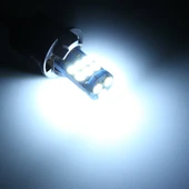 2 Adet T10 DC12 1W 6000K 80LM 9 LED SMD-3030 Beyaz Araç Plaka Lambası - 5