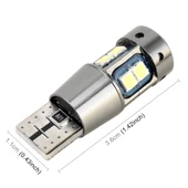 2 Adet T10 12V 2.3W 6000K 180LM 10 LED SMD-3030 Araç İç Aydınlatma Dekoderli - 3