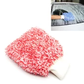 Mikrofiber Toz Alma Eldiveni Kırmızı - Araba Cam Temizleme Bezi - 1