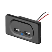 4.8A Kısa Kablo Çift USB Araç Şarj Cihazı RV Otobüs Modifiye - 2
