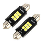 2 Adet 41mm DC12V 2.5W 6000K 170LM 6 LED SMD-3030 Araba Okuma Lambası Kubbe Işığı - 2