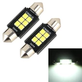 2 Adet 36mm DC12V 2.5W 6000K 170LM 6 LED SMD-3030 Araba Okuma Lambası Kubbe Işığı - 1