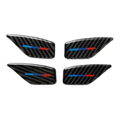 BMW 5 Serisi G38 528Li 530Li 540Li 2018 Karbon Fiber Kapı İç Kolu Bilek Paneli Dekoratif Sticker 4 Parça - 2