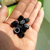 200 Adet Siyah Lastik Sibop Toz Lastik Kapağı Bisiklet ve Araba İçin 10mm Çap - 4