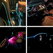 3 Metre Soğuk Işık Esnek LED Şerit Işık Araba Dekorasyonu Buz Mavi Işık - 9