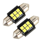 2 Adet 31mm DC12V 2.5W 6000K 170LM 6 LED SMD-3030 Araba Okuma Lambası Kubbe Işığı - 2