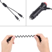 12-24V Araç Çakmak Anahtarlı Fiş DC5.5x2.1mm Şarj Yaylı Güç Kablosu - 4