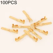 100 Adet 2.8mm Erkek Terminal Hoparlör Kablosu Çatal Uçlu Altın Kaplama Bakır - 1