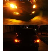 2 Adet T20 7440 3W DC 12V 6000K 200LM Seramik Araç Sinyal ve Geri Vites Lambası 16 LED SMD-7020 Projektör Lensli Beyaz Işık - 9
