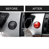 BMW F G Şasi Karbon Fiber Motor Başlatma Düğmesi Kapağı Kırmızı - 5