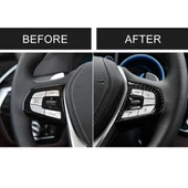 BMW 5 Serisi G30 G38 X3 G01 G08 Karbon Fiber Direksiyon Düğme Dekoratif Sticker - 7