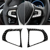 BMW 5 Serisi G30 G38 X3 G01 G08 Karbon Fiber Direksiyon Düğme Dekoratif Sticker - 1