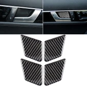 Mercedes Benz C Serisi 2007 2013 E Serisi 2009 2016 Karbon Fiber Kapı İç Kolu Bilek Paneli Dekoratif Sticker Alman Bayrağı - 1