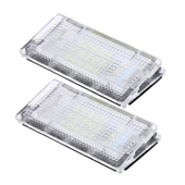 BMW E46 4 Kapı 1998-2003 Plaka Lambası 2 Adet 18 SMD-3528 LED Beyaz Işık 2W 120LM 6000K DC12V - 2