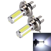 2 Adet H4 Model 20W 1250LM 6000K 5 COB LED Beyaz Araç Sis Farı DC 12V - 1
